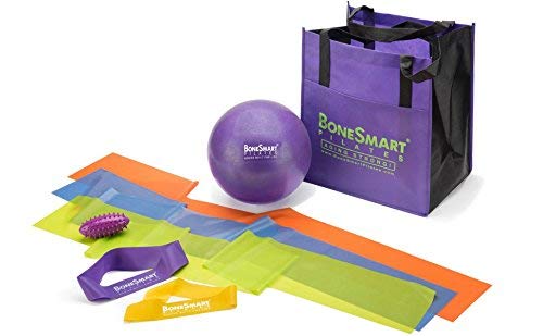 BoneSmart Pilates Aging Strong Exercise Props Bundle (DVD Sold Separately) Build Bone-Improve Posture-Avoid Injury