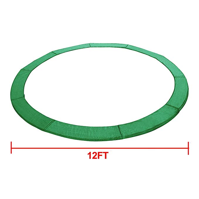 Exacme 6180-CP12G Trampoline Replacement Safety Pad Frame Spring Round Cover, Green, 12'