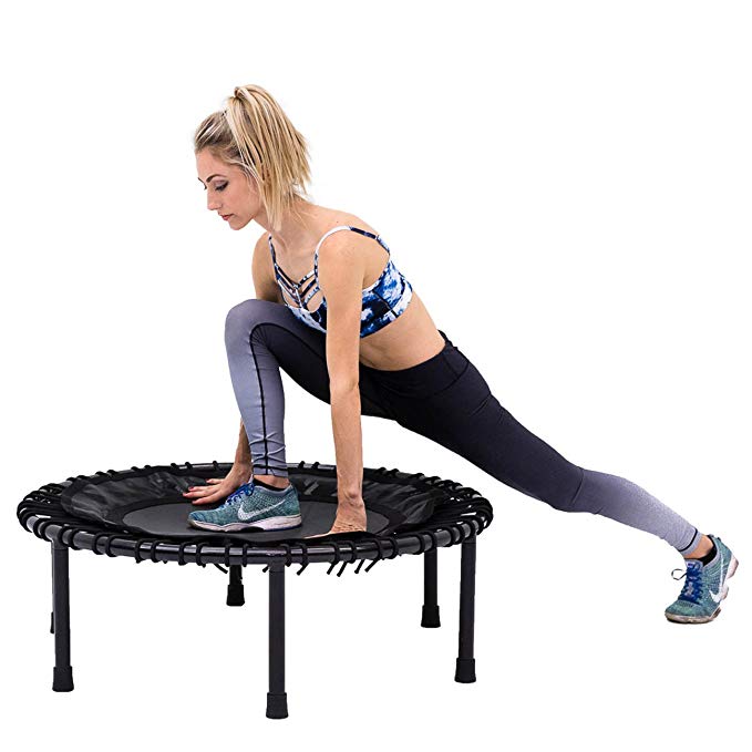 SkyBound Nimbus Bungee Fitness Rebounder Trampoline - Excellent In-Home Workout, Helps Prevent Wear and Tear on Joints (Choose Folding or Handlebar Options)