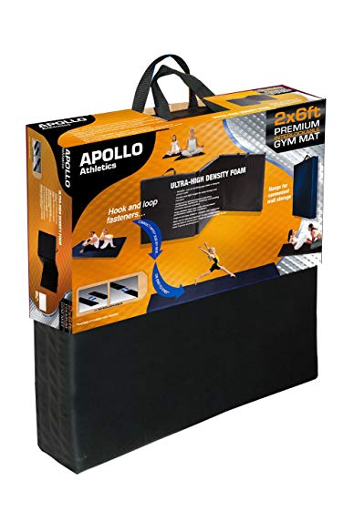 Apollo Athletics Foldable Mat, 6-Feet x 2-Feet x 1-Inch