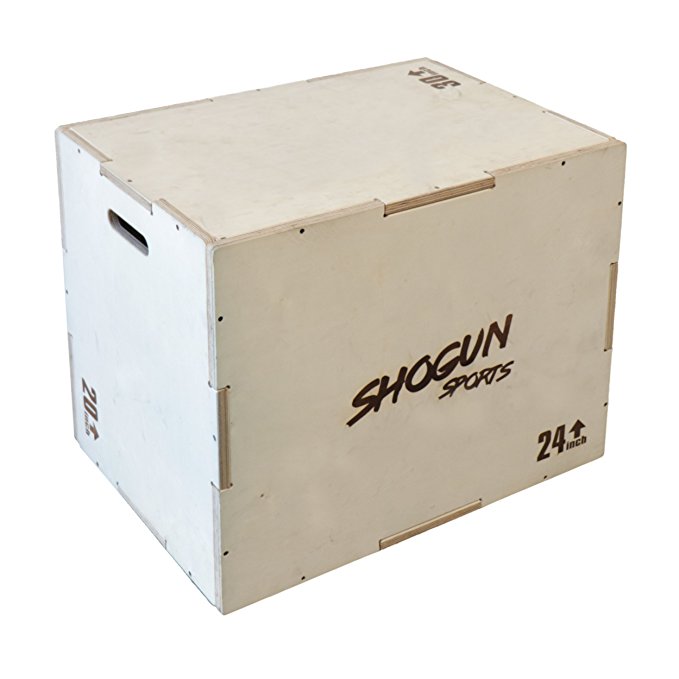Shogun Sports 3 in 1 Wood Plyometric Box. Jump Box for Crossfit, MMA Conditioning and Strength Training. Available in 4 Sizes (12/14/16-16/18/20-16/20/24-20/24/30)