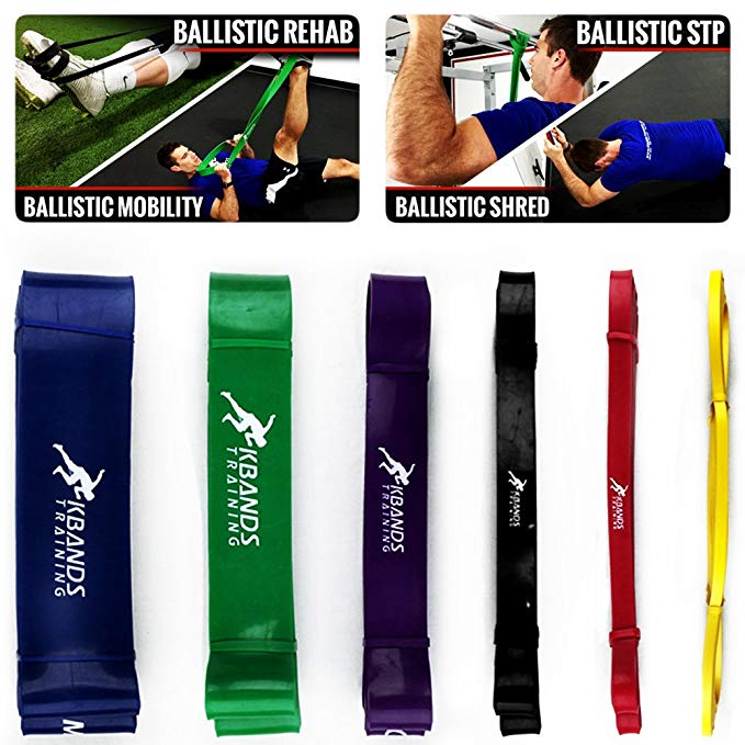 Kbands Training Ballistic Bands - Strength - Assisted Pull Ups - Power Resistance Bands For Squats - Cross Training Resistance Loop Bands