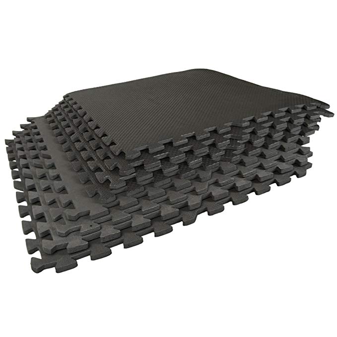 Best Step Interlocking Anti-Fatigue Flooring Tiles; Great for Home Gyms, Exercise Rooms, Gymnastics and Martial Arts. Heavy Duty/Durable Foam Tiles that are Water Resistant