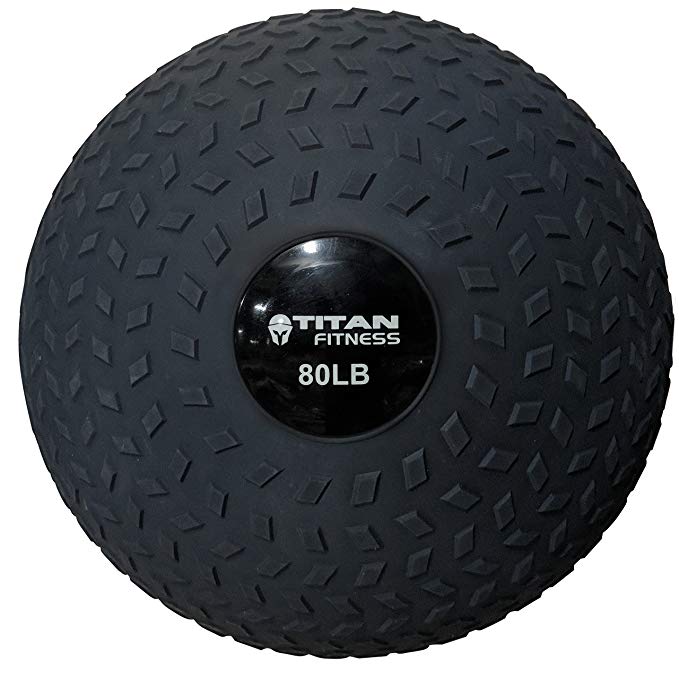 Titan 80 - 150 LB Slam Spike Ball Rubber Exercise Weight Crossfit Workout