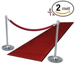 Chrome Posts (2-Pack with 1 Red Velvet Rope)