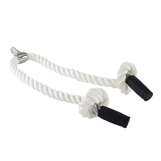 Power Systems Super Tricep Rope Attachment for Cable Machine Systems, 40 x 1.5 Inches, White (50745)