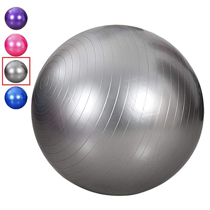 King Size 95 cm Exercise Ball Thick Explosion-proof Yoga Ball for Fitness, Swiss Ball Slimming Yoga With Pump