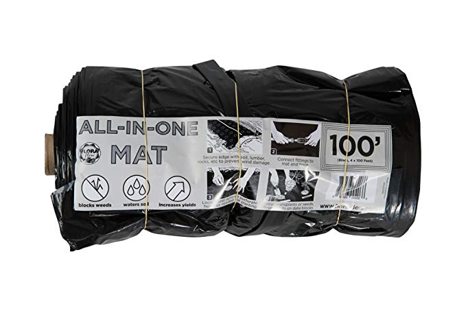 All-In-One Mat (Perforated Black UV-resistant Plastic, 400 s.f.,100 feet x 4 feet)