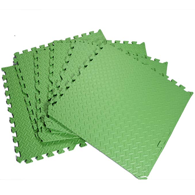 Puzzle Exercise Mat,Interlocking foam mats,EVA Foam Interlocking Tiles,Protective Flooring for Gym Equipment and Cushion for Workouts (6 Titles)