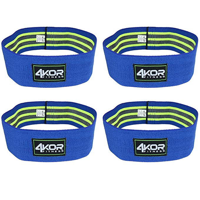 4KOR Fitness Resistance Loop Band Set, Perfect for Crossfit, Yoga, Physical Therapy, and Booty Building