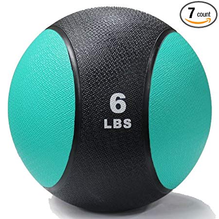 CFF Deluxe Rubber 6 LB. Medicine Ball - Weighted Ball for CORE, Strength, Reactor (Speed,)