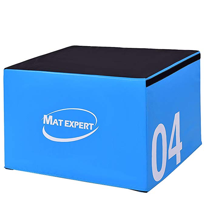 MAT EXPERT PVC Soft Foam Jumping Box Plyometric Exercise Fitness Safe Box