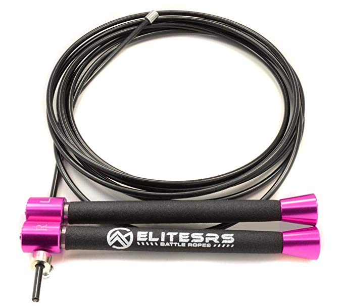 ELITE SURGE Jump Rope For CrossFit Double Unders - Versatile Cable Speed W/EBook Fully Adjustable Length For All Sizes