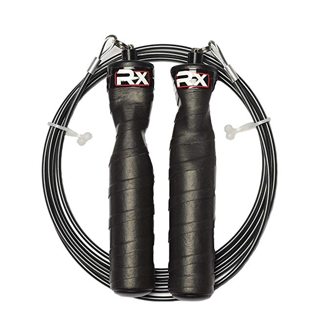 Rx Jump Rope - Black Ops Handles with Trans Black Cable Buff 3.4 9'0