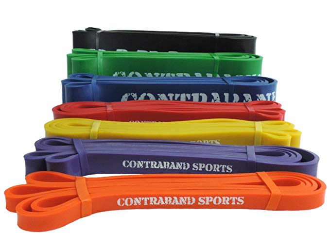 Contraband Sports 7419 Resistance Bands, Weight Lifting Bands, Powerlifting Bands, Pullup Bands, and Yoga Stretch Bands