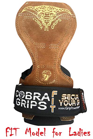 Cobra Grips FIT Leather Weight Lifting Gloves Heavy Duty Straps, Alternative to Power Lifting Hooks, Power Lifting For Deadlifts With Built in Adjustable Neoprene