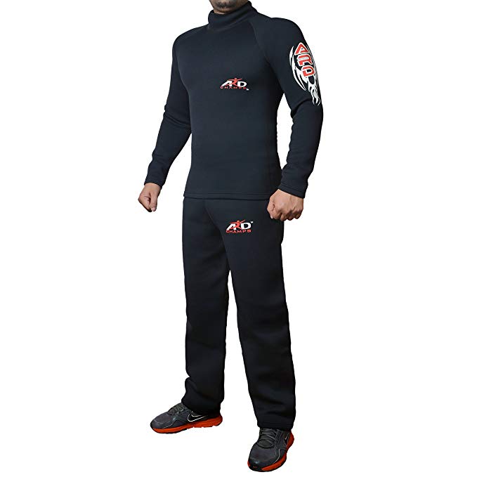 ARD-Champs Heavy Duty Neoprene Sweat Suit Sauna Exercise Gym Weight Loss Suit Fitness (Large)