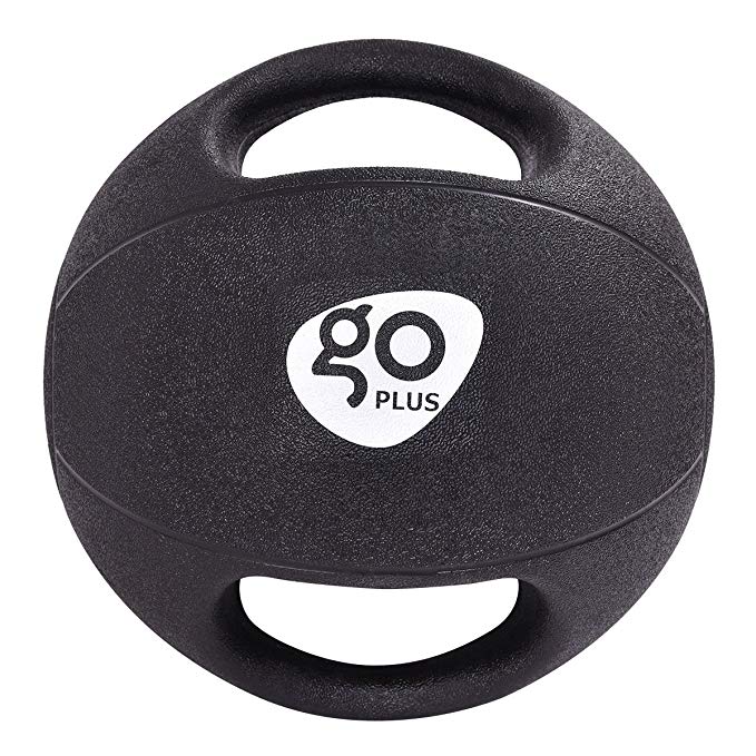 Goplus Dual Grip Medicine Ball for Fitness Weighted Balance Plyometric Training Muscle Build