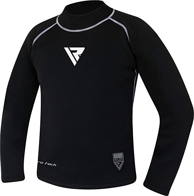 RDX Sauna Suit Neoprene MMA Compression Base Layer Rash Guard Thermal Shirt Top Sweatshirts