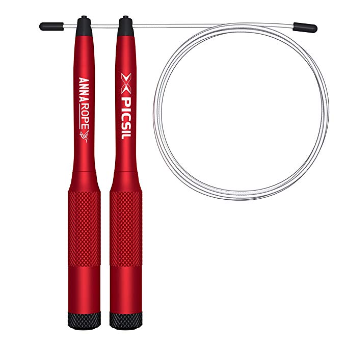 X PICSIL PicSil ANNA aluminium jump rope, speed rope, double dutch jump rope for Double Unders, cross training, boxing, fitness. One of the best rope in the world. Jump faster with less effort!!!