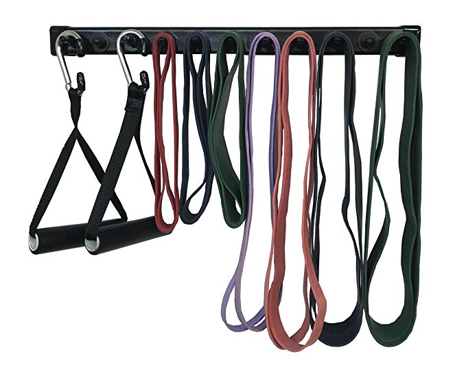 Anazao Fitness Gear New 22” Storage Rack for Resistance Bands and Resistance Band Accessories (Exercise Bars, Handles, LAT Bar and Other Gear Sold Separately on
