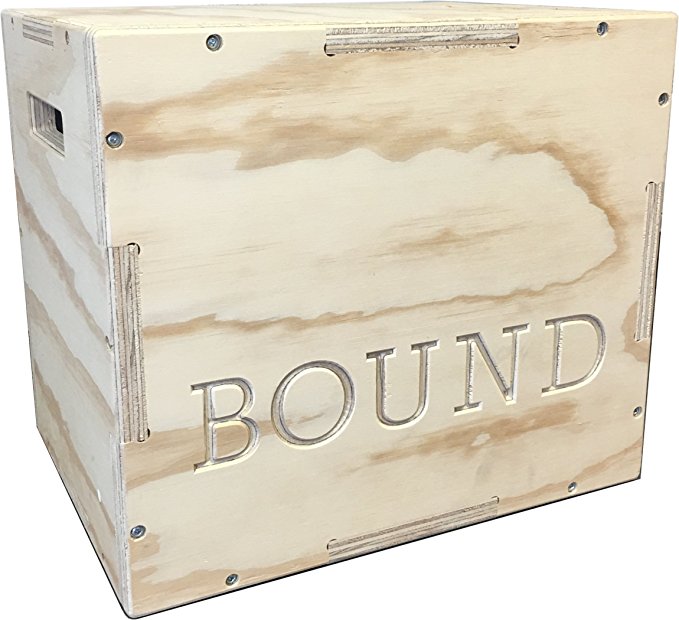 Bound 3-in-1 Wood Plyo Box - (30/24/20 - 24/20/16 - 20/18/16 - 16/14/12) - CrossFit Training, MMA, or Plyometric Agility - Jump Box, Plyobox, Plyo Box, Plyometric Box, Plyometrics Box