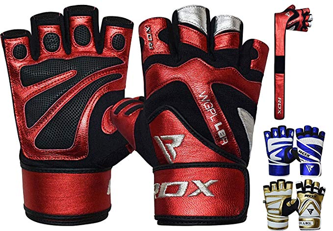 RDX Gym Weight Lifting Gloves Workout Fitness Bodybuilding Exercise Crossfit Breathable Powerlifting Wrist Support Strength Training