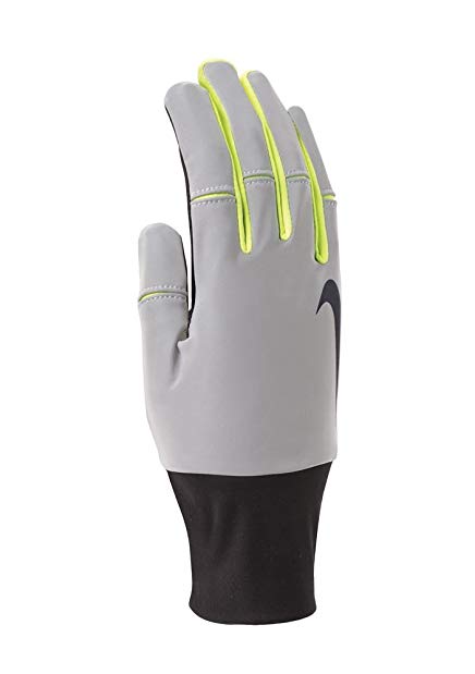 Nike Women's Flash Run Gloves (M, Black/Volt)