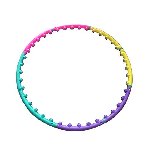 Magnetic Treatment Fitness Hoop 2lbs(Dia.38'') -8 - Section Removable Assembly Soft Color Exercise Hoop Lengthening