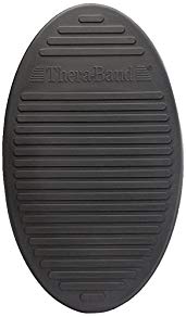 TheraBand Stability Trainer Pad, Advanced Level Black Inflatable Pad, Balance Trainer & Wobble Cushion for Balance & Core Strengthening, Rehabilitation, Physical Therapy, Round Sport Balance Trainer