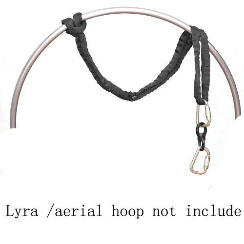 Runner deer Lyra/Aerial Hoop Handing hardward Set Include carabiners, Swivel spanset (not clude lyra)(3ft, Double tab)