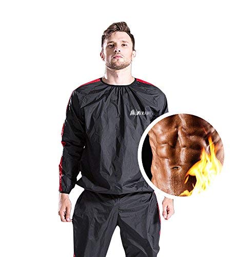 MINIRAH! Sauna Slimmimg Sweat Suit Fitness Gym Exercise Weight Loss Anti-Rip Training Suit Men