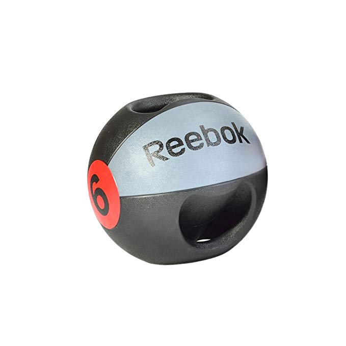 Reebok Double Grip Medicine Ball, Black/Gray
