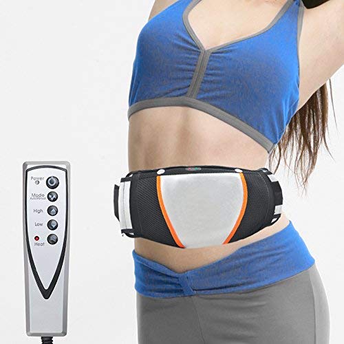 Zinnor Electric Exercise Heat Loss Weight Vibrating Shape Slimming Massage Belt Fitness (Black)