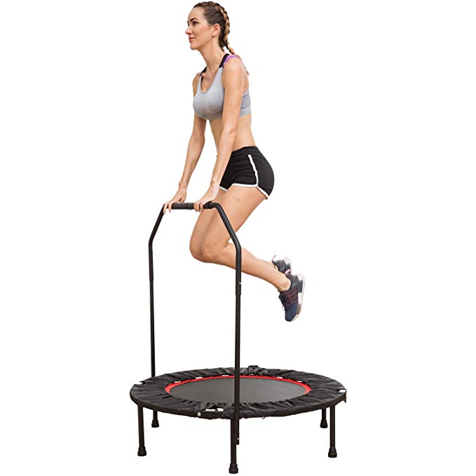 ANCHEER Fitness Exercise Trampoline with Handle Bar, 40