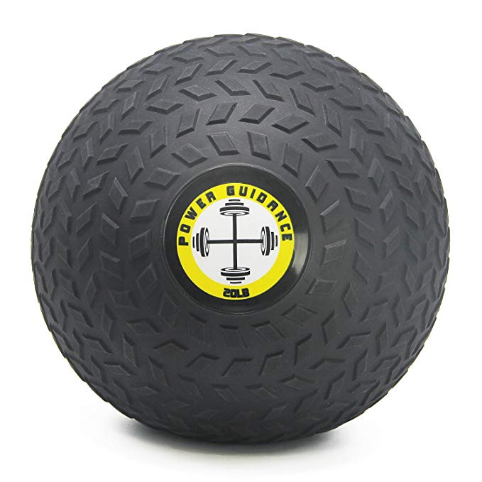 POWER GUIDANCE Slam Ball, Medicine Ball, Weight Available: 6, 8, 10, 15, 20, 25, 30 Lbs, Dead Weight，Great for Core Training & Cardio Workouts