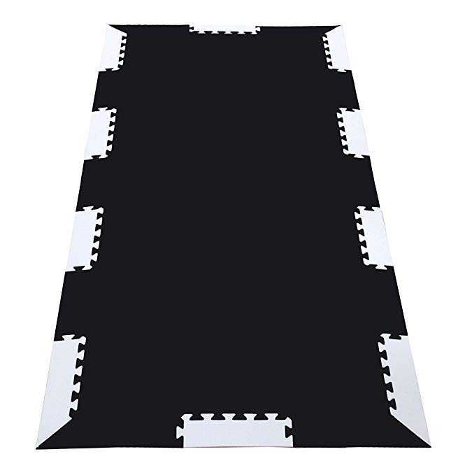 Wonder Mat Black Foam Tiles Exercise Equipment Protection Mats Extra Thick