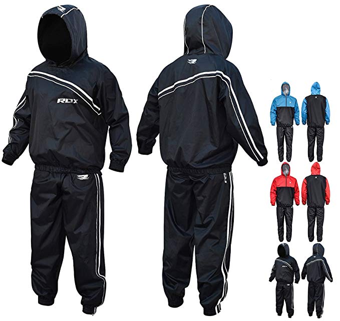 RDX MMA Sauna Suit Running Non Rip Sweat Track Weight Loss Slimming Fitness Gym Exercise Training