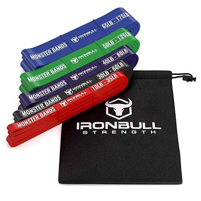 Iron Bull Strength Pull Up Assist Band, Premium Stretch Resistance Bands - Mobility Bands - Powerlifting Bands - Extra Durable and Heavy Duty Pull-Up Bands - Works with Any Pullup Station