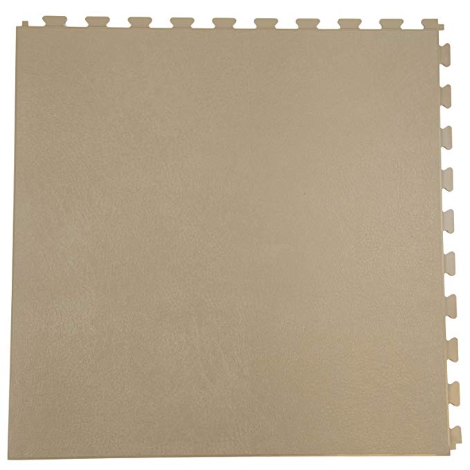 IncStores Smooth Flex Multi-Purpose Hidden Interlocking PVC Floor Tiles 6 Tile Pack Covers 16.67 sqft (Beige)