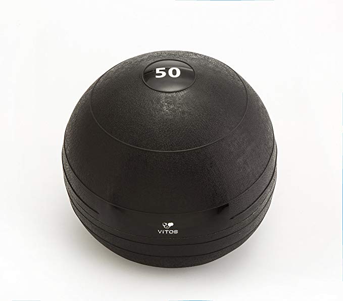 Vitos Fitness Exercise Slam Medicine Ball 10LB to 70LB | Durable Weighted Gym Accessory