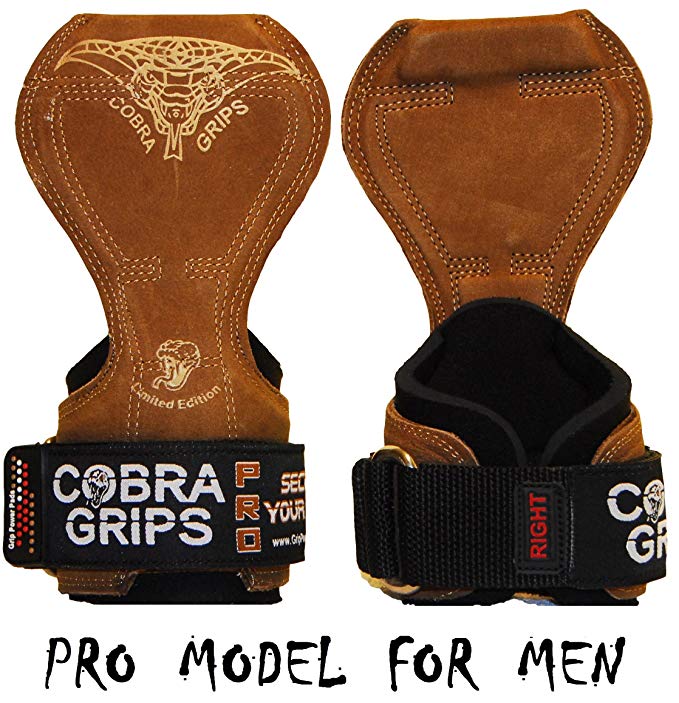 Cobra Grips Pro Weight Lifting Gloves Heavy Duty Straps Alternative Power Lifting Hooks Best Deadlifts Adjustable Neoprene Padded Wrist Wraps Support Bodybuilding